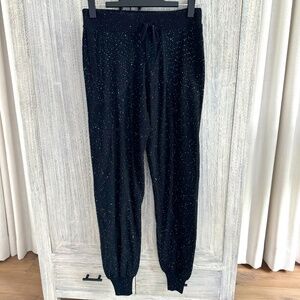 BELLA FREUD Cher sequin-embellished metallic cotton-blend track pants